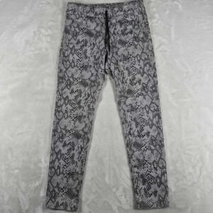 Bevy Flog Shely Pants Women's 28x28 Gray Joggers Python Drawstring Snake Casual